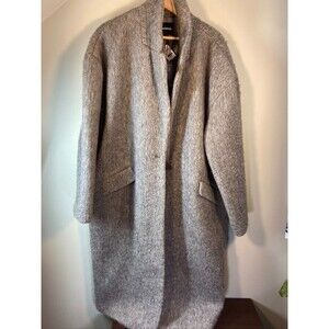 EXPRESS WOMENS GRAY MAXI WOOL BLEND OVERSIZE X LARGE COAT